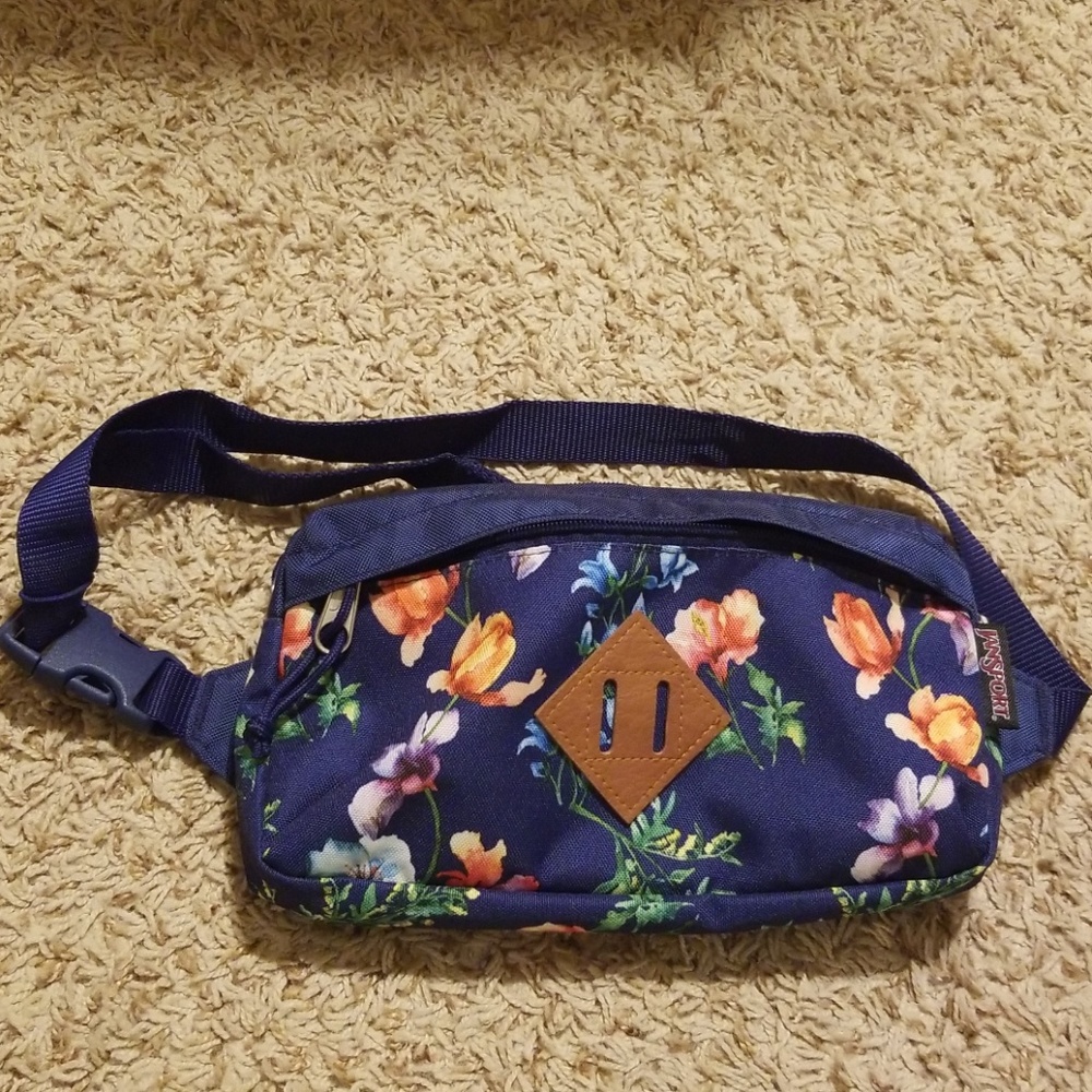 Double zip compartment jansport fanny pack